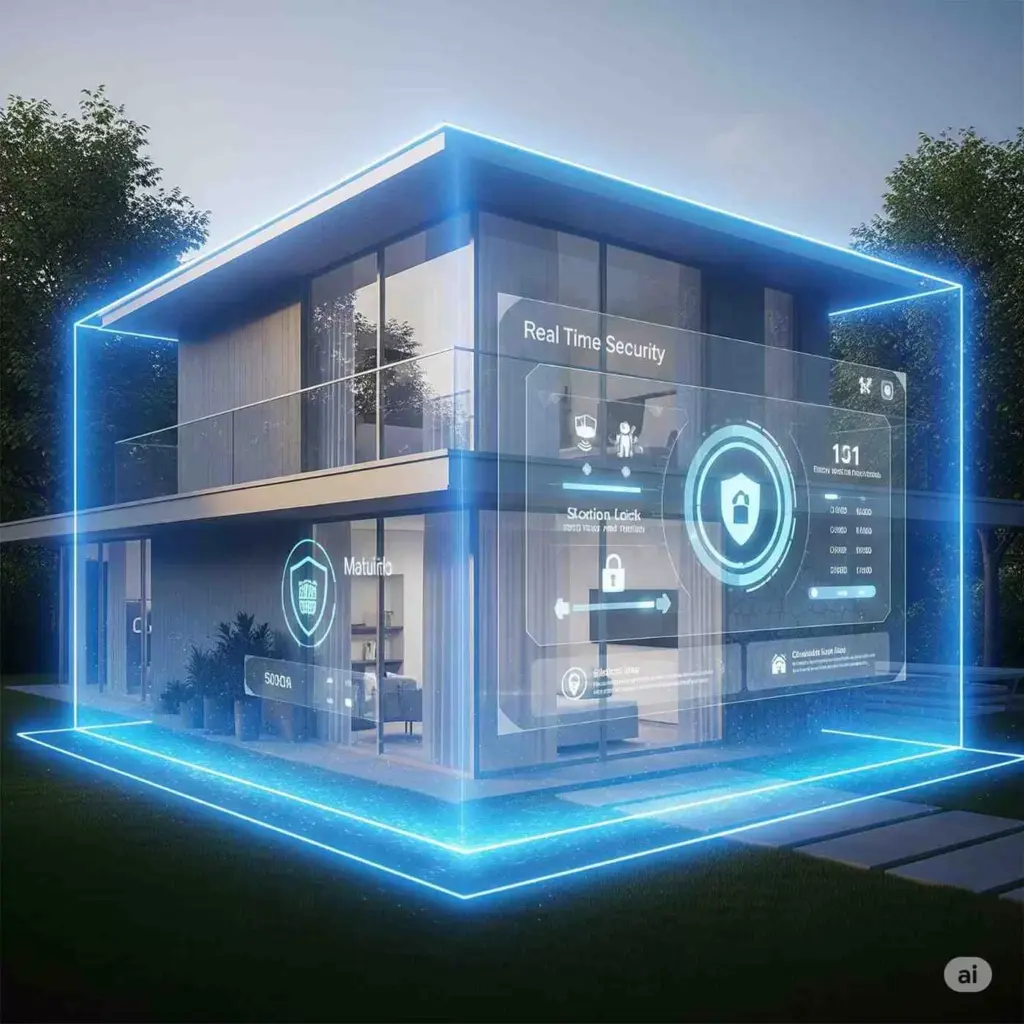the image is having digital house with Home Locker and Smart Home