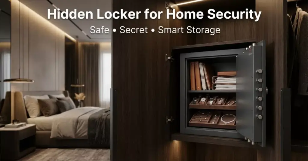 hidden locker in wardrobe for home security