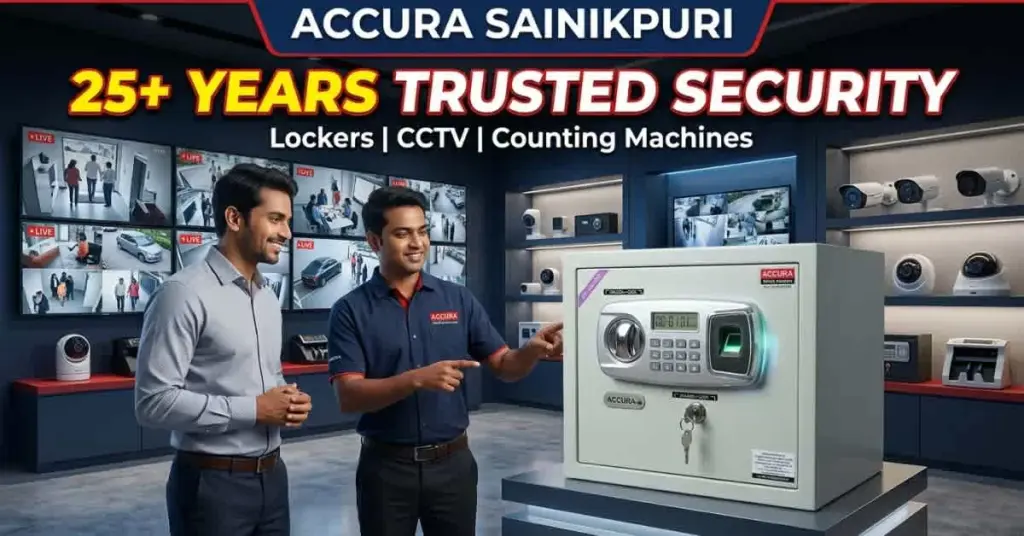 ACCURA Sainikpuri showroom with home locker CCTV and security solutions in Hyderabad