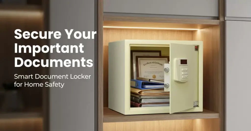 document locker box for home security with safe storage