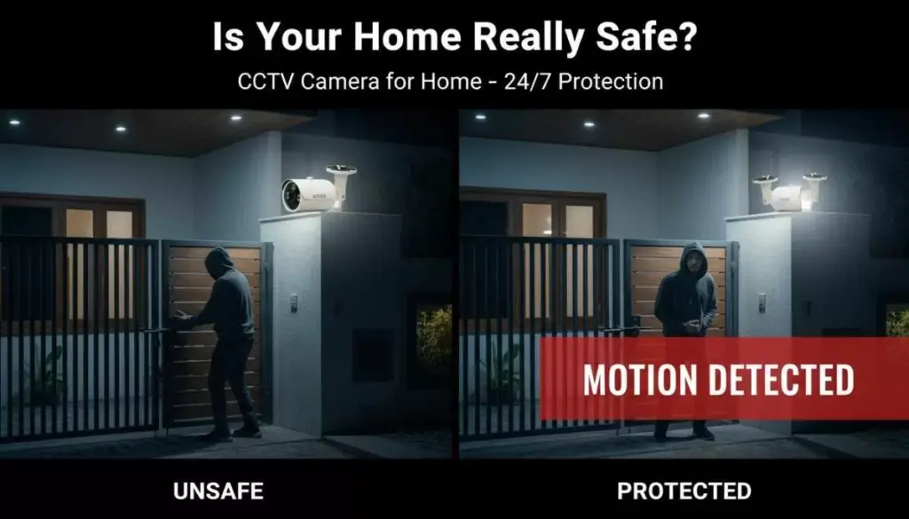 CCTV Camera for Home installed outside house for 24/7 security