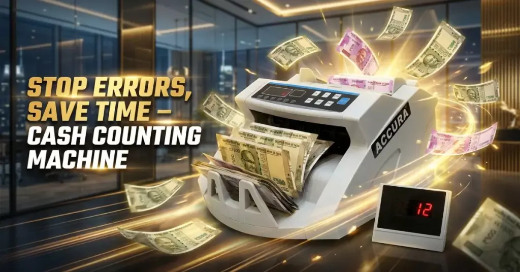 cash counting machine counting Indian currency notes with digital display fast accurate machine