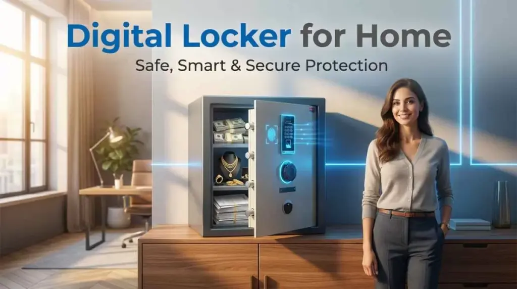 Digital locker for home with biometric and password safe locker for cash jewellery security