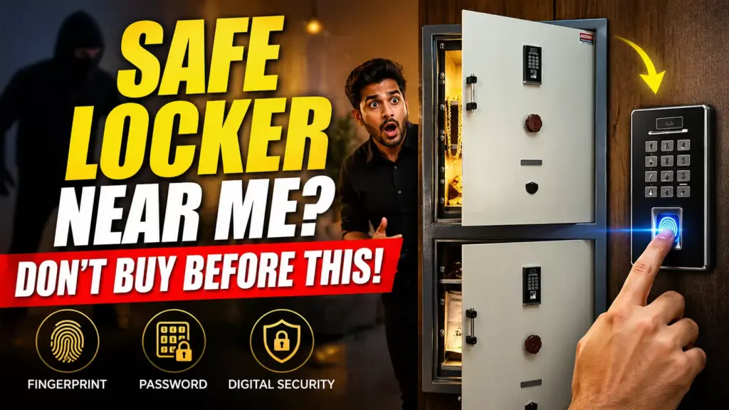 Safe locker near me with digital fingerprint and password security for home safety