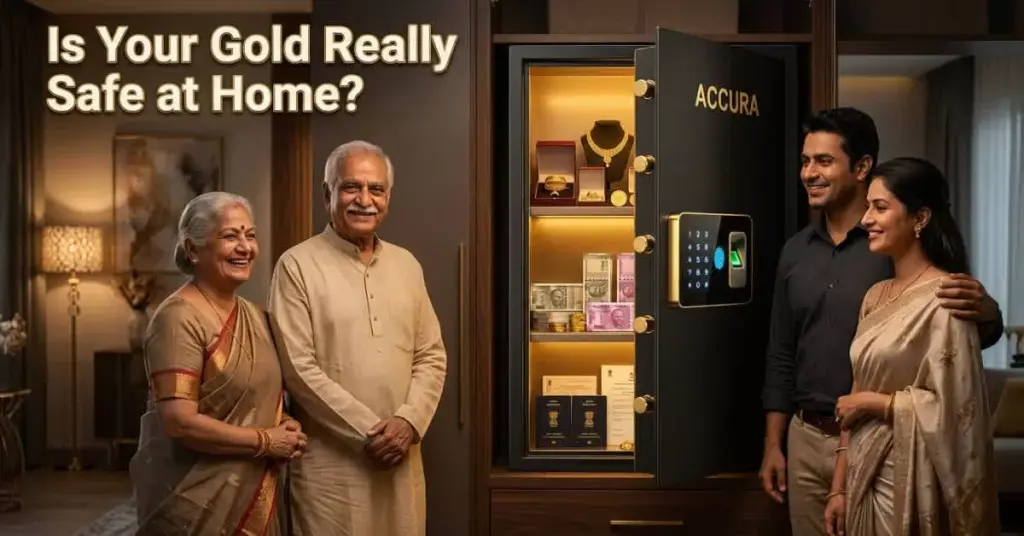Premium gold locker for home with advanced security in a modern Indian house