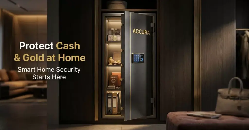 Premium cash locker for home with digital security and gold storage