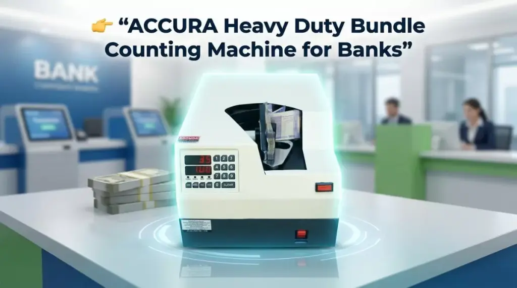 ACCURA heavy duty bundle counting machine for banks used for fast and accurate cash counting operations
