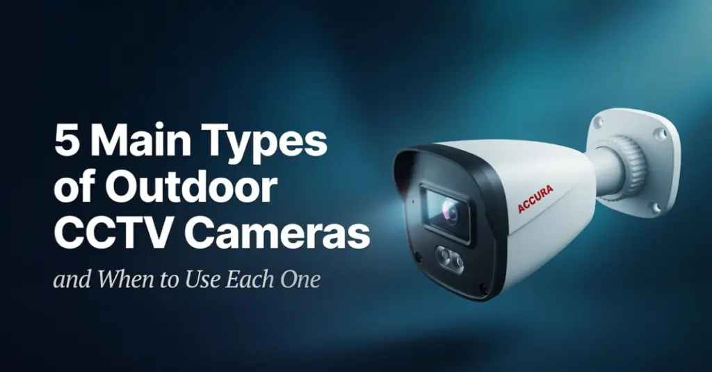 5 main types of outdoor CCTV cameras and when to use each one - ACCURA cinematic guide