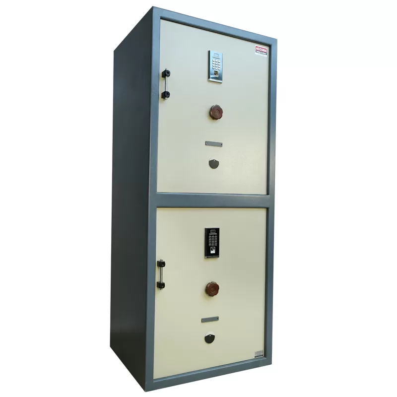 Accura Jumbo Customized Home Locker 6ft Biometric + Key Twin Door