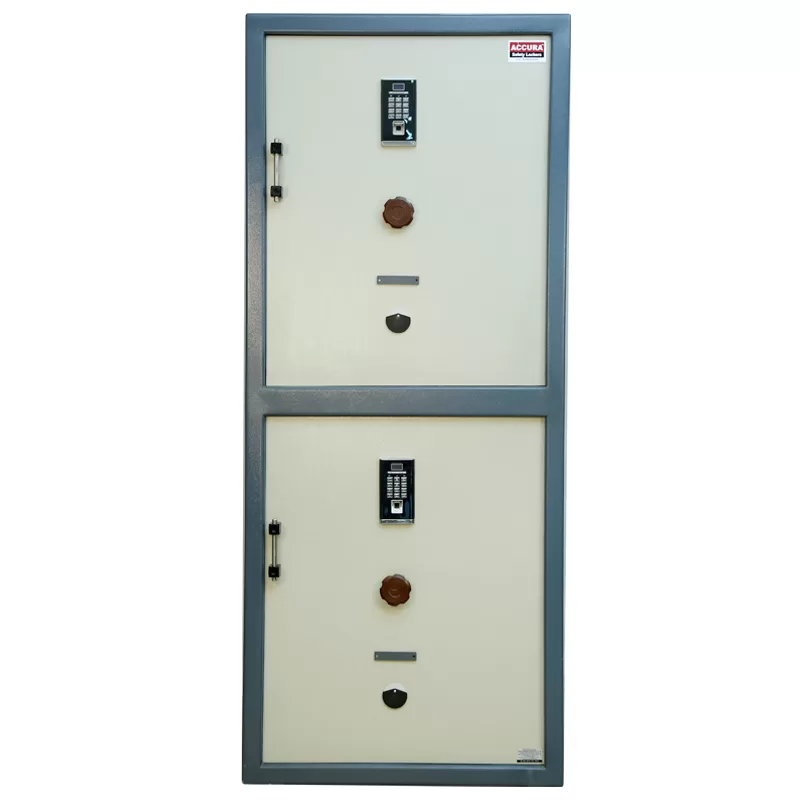 Accura Jumbo Customized Home Locker 6ft Biometric + Key Twin Door - Image 3