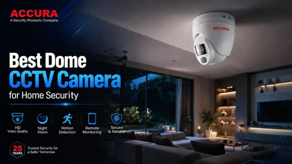 Best Dome CCTV Camera for Home Security Installed on Modern Ceiling | ACCURA CCTV Camera