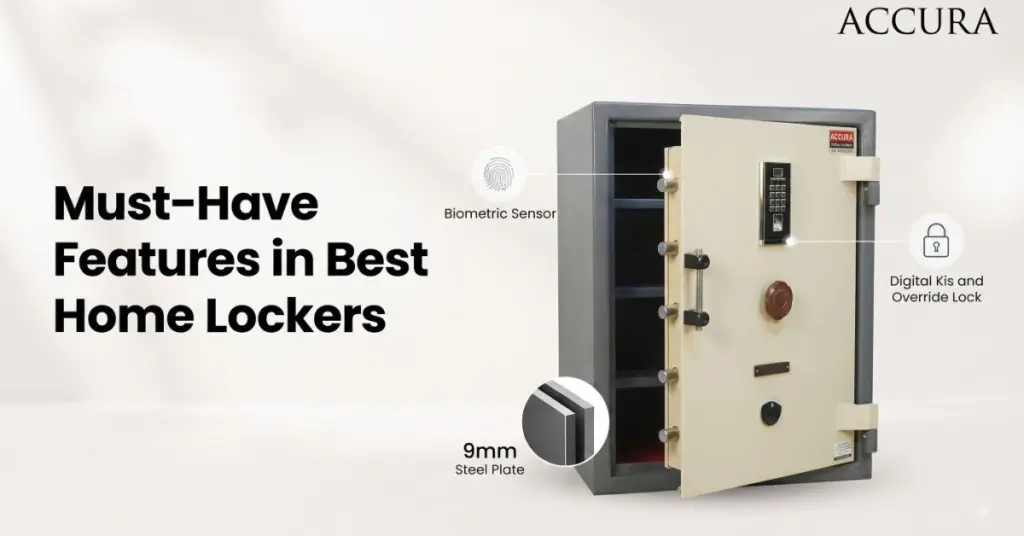 Accura home locker highlighting must-have features on light background