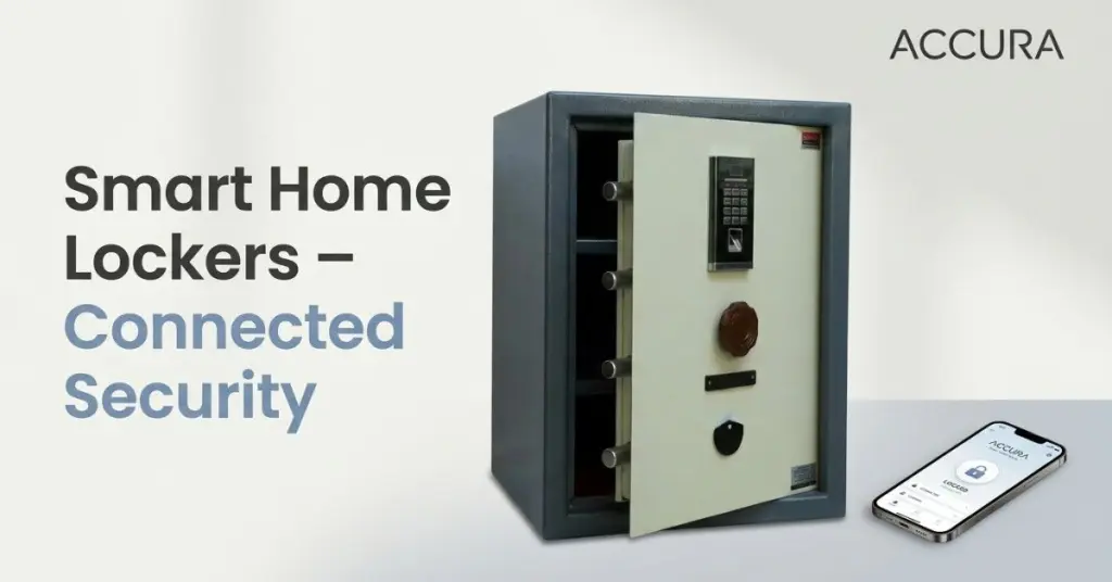 Accura smart home locker with app control on light background
